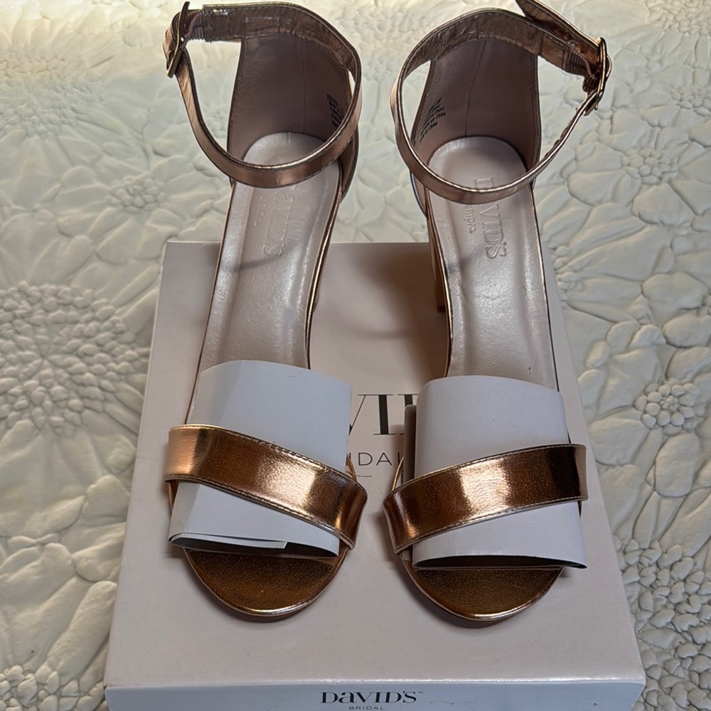 Rose Gold Women's Sandals from David Bridal